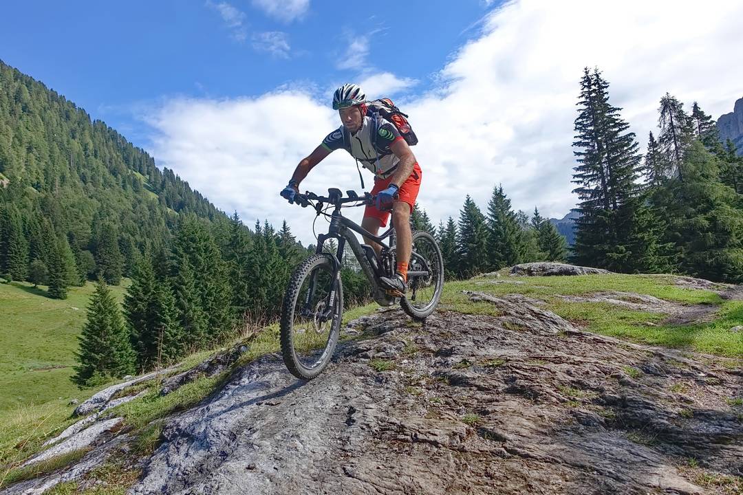 kurzer Trail an der Malga Val d'Agola
