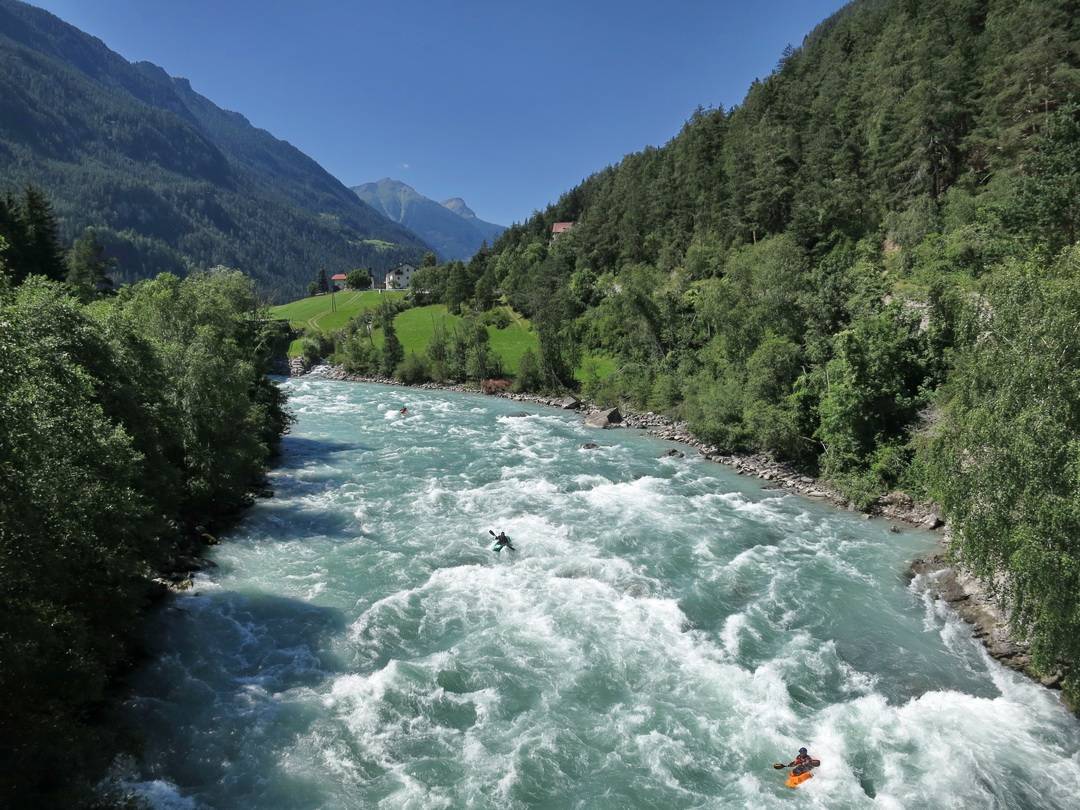 Rafting auf dem Inn bei Tösens
