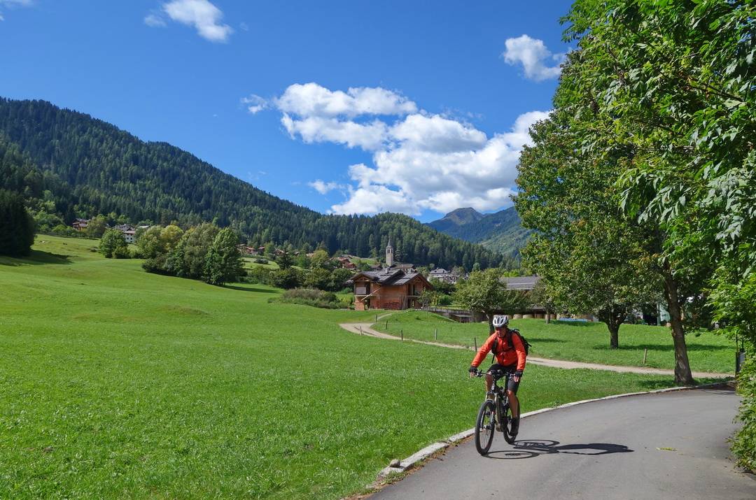 Radweg Val di Sole bei Pellizano 
