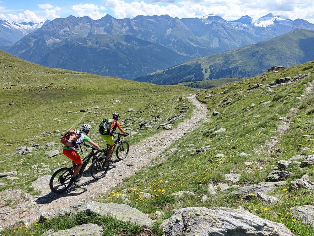 Trailabfahrt vom Geiseljoch