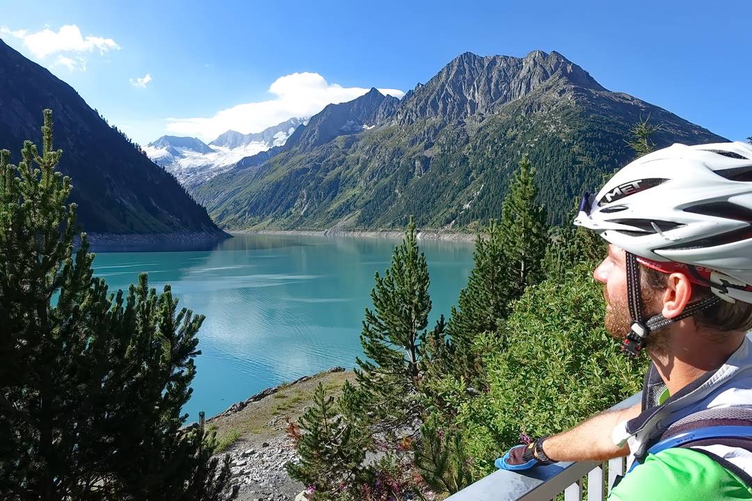 Am Schlegeisspeicher ist es geschafft - Zeit zum Innehalten