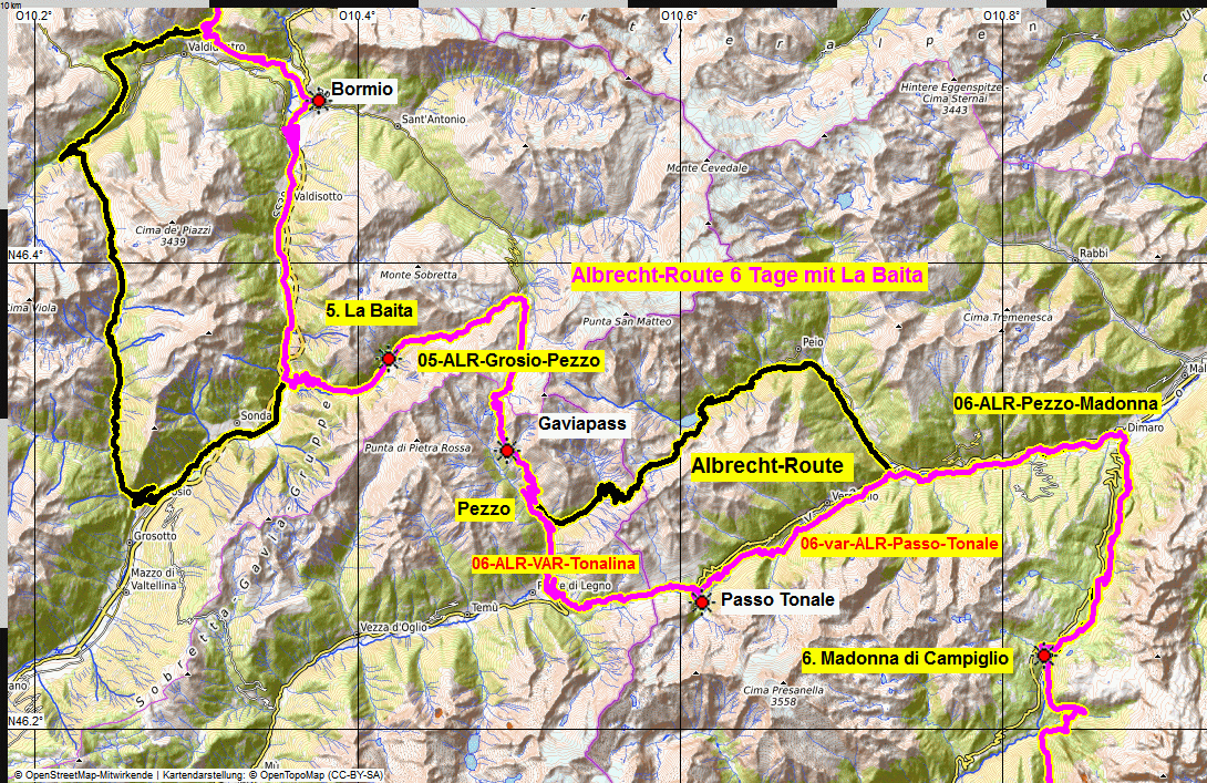 05 map albrecht route 6 Tage La Baita