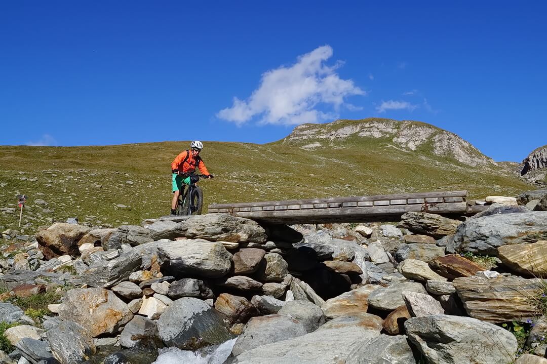 Abfahrt vom Passo dell'Alpe