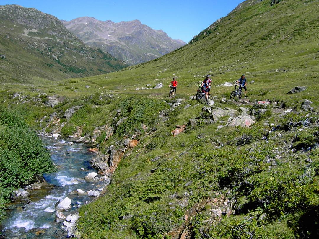 An der Schönverwallhütte beginnt der Trail 
