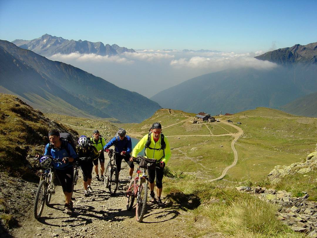 Schiebepassage zur Montozzo Scharte 