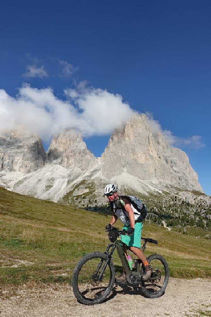 Blick zur Langkofelgruppe