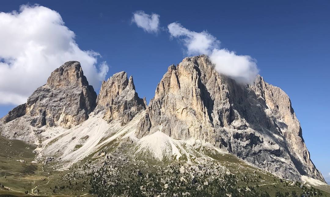 Blick zur Langkofelgruppe