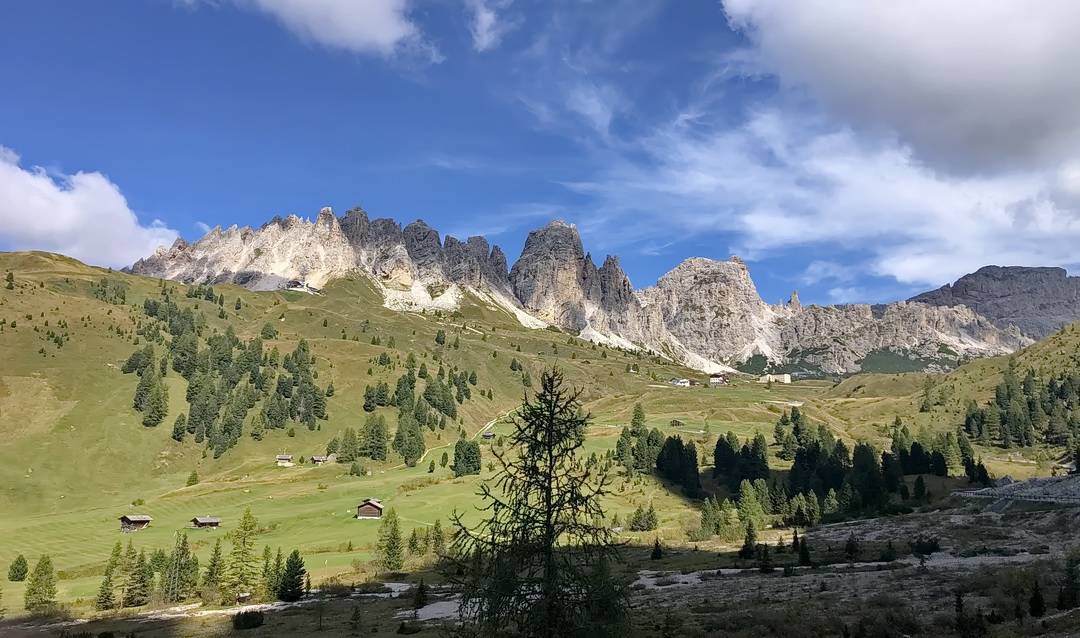 Blick zum Grödner Joch