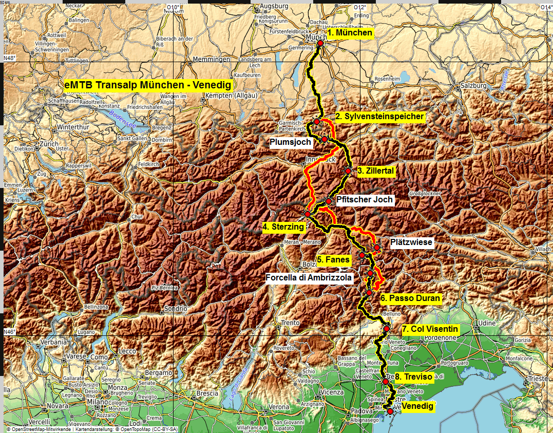 eMTB Transalp Muenchen Venedig