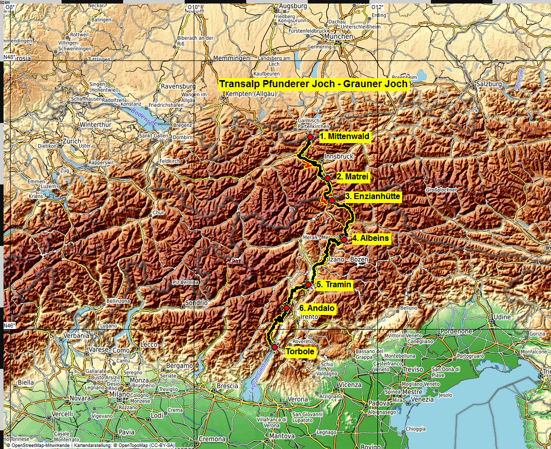 00 Transalp Mittenwald Pfunderer Joch Grauner Joch Gardasee