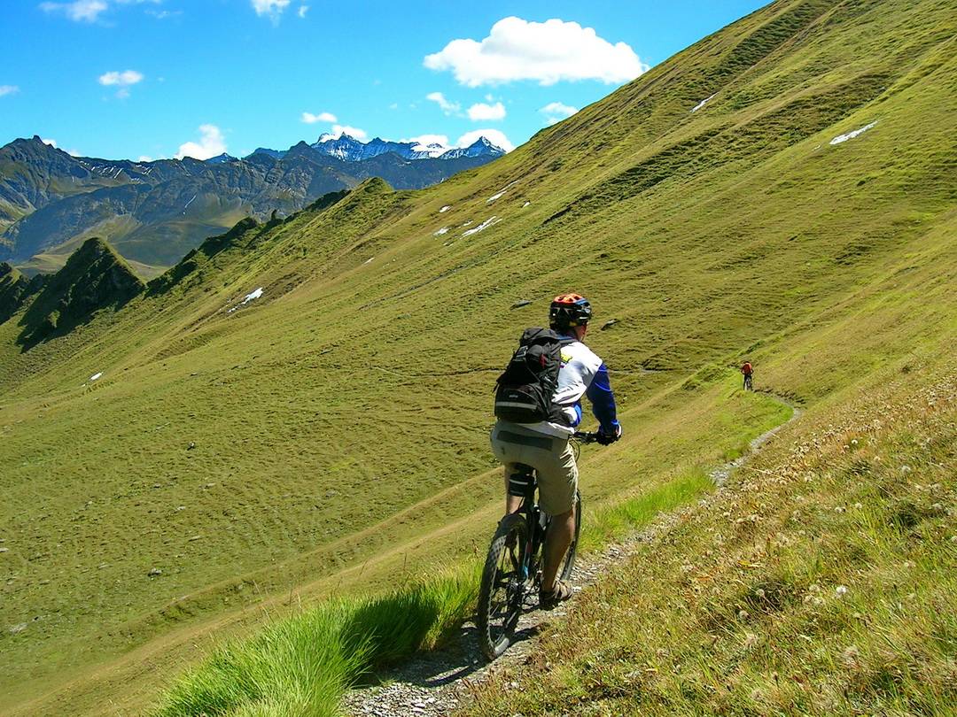 Trailabfahrt am Risetenpass 