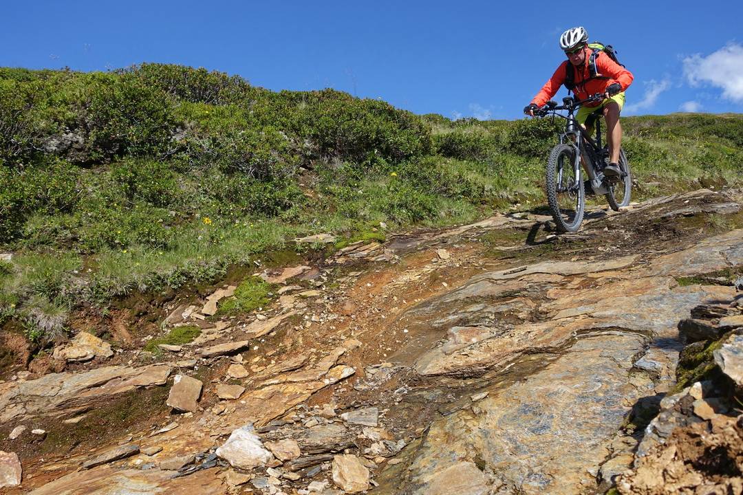 grober Trail am Schlüsseljoch