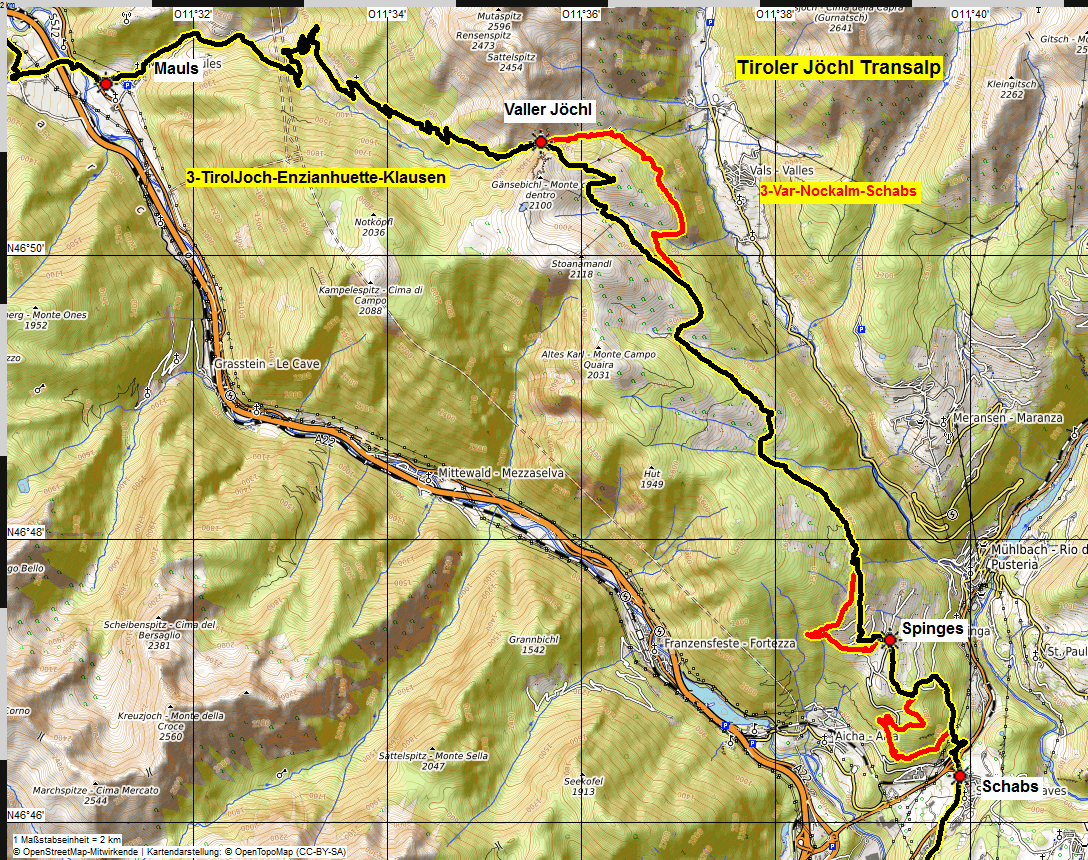 3 Variante Nockalm Tiroler Joechl Transalp