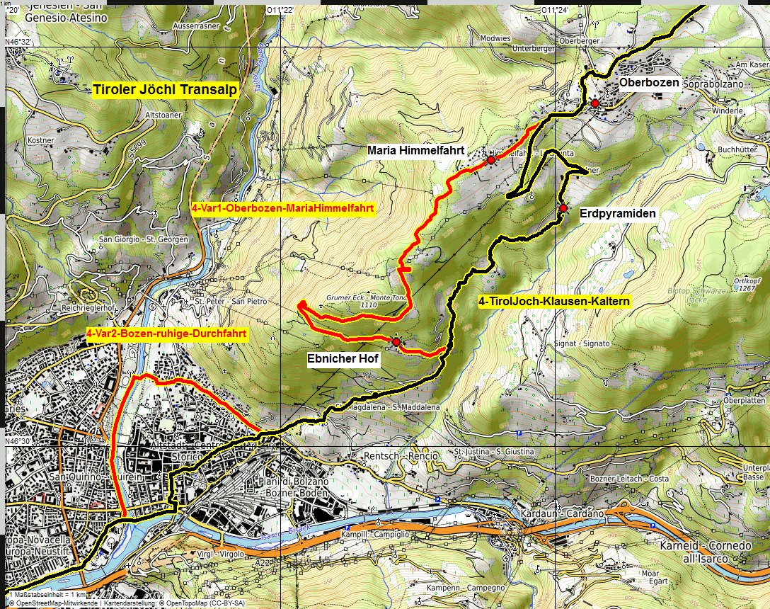4 var Bozen Tiroler Joechl Transalp